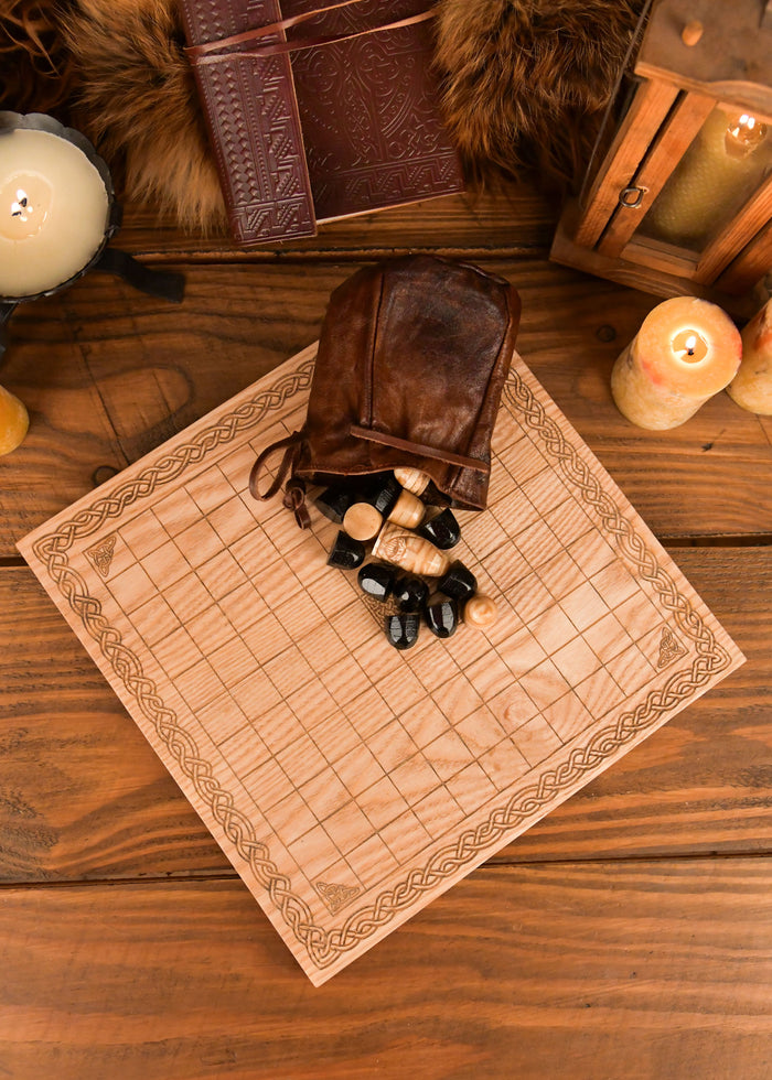 Viking houten hnefatafl bordspel
