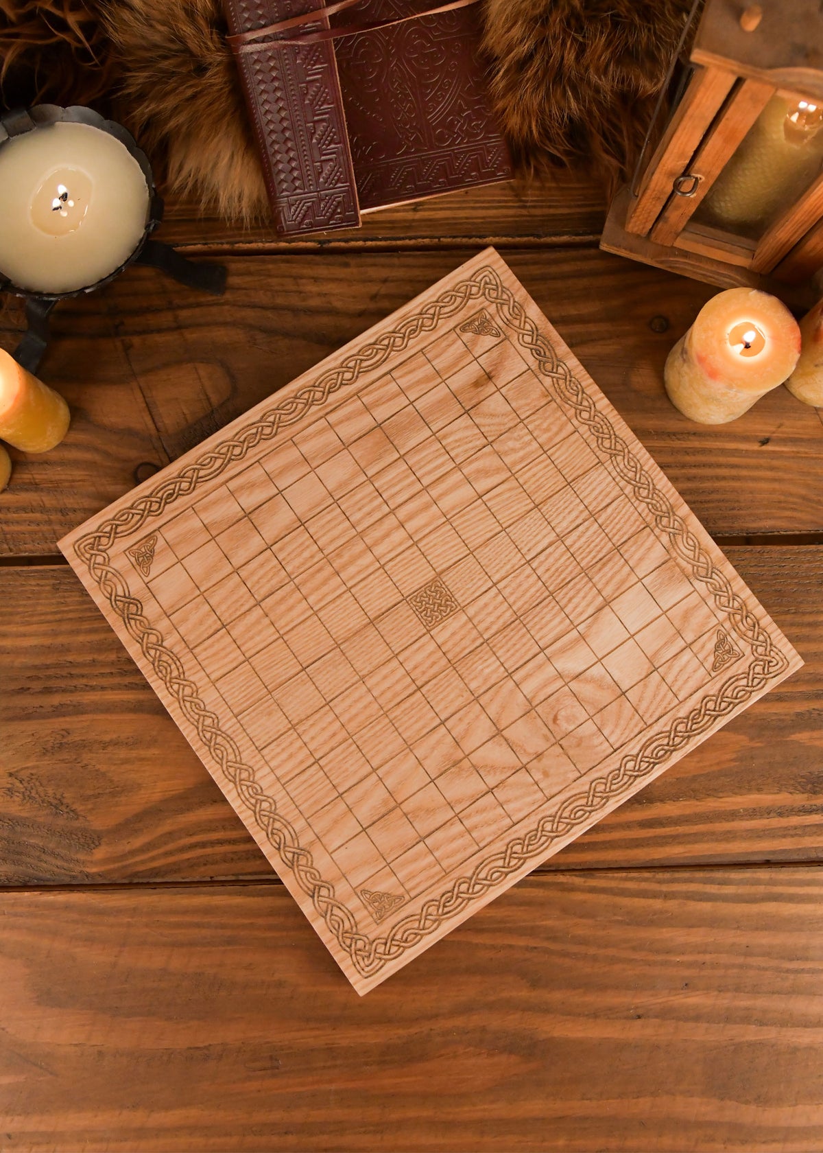 Viking houten hnefatafl bordspel