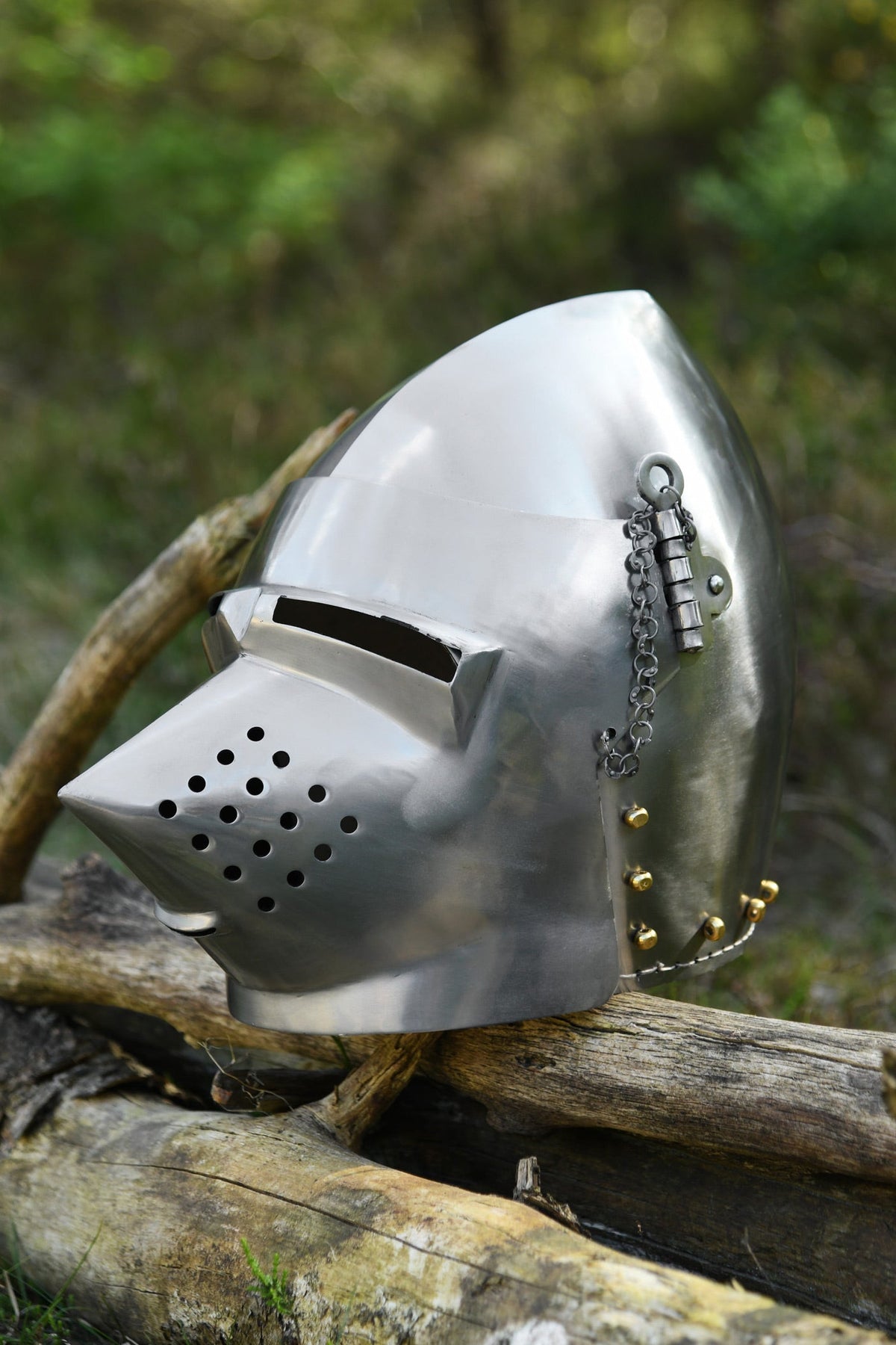 Pig faced bascinet, 2 mm (battle-ready)