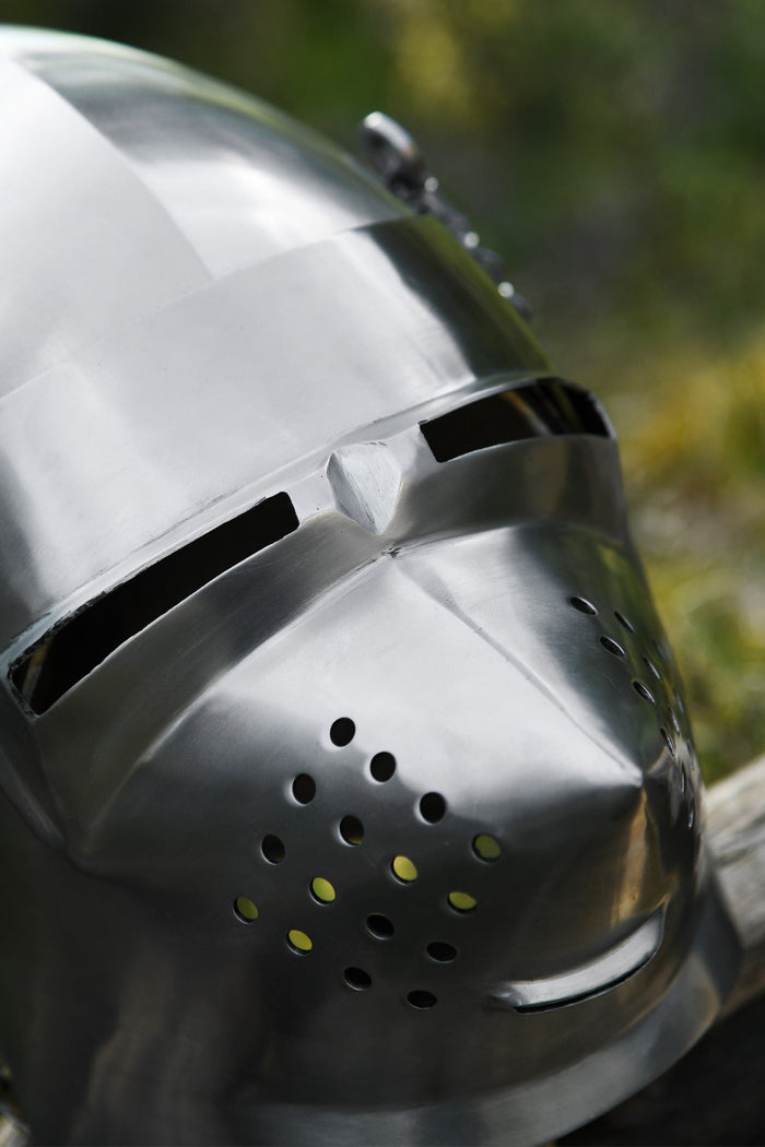 Pig faced bascinet, 2 mm (battle-ready)