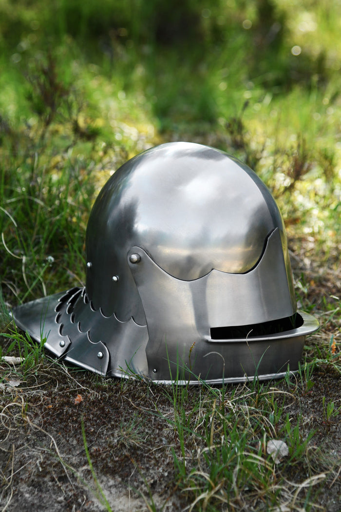 Sallet with visor 1480, 2 mm (battle-ready)
