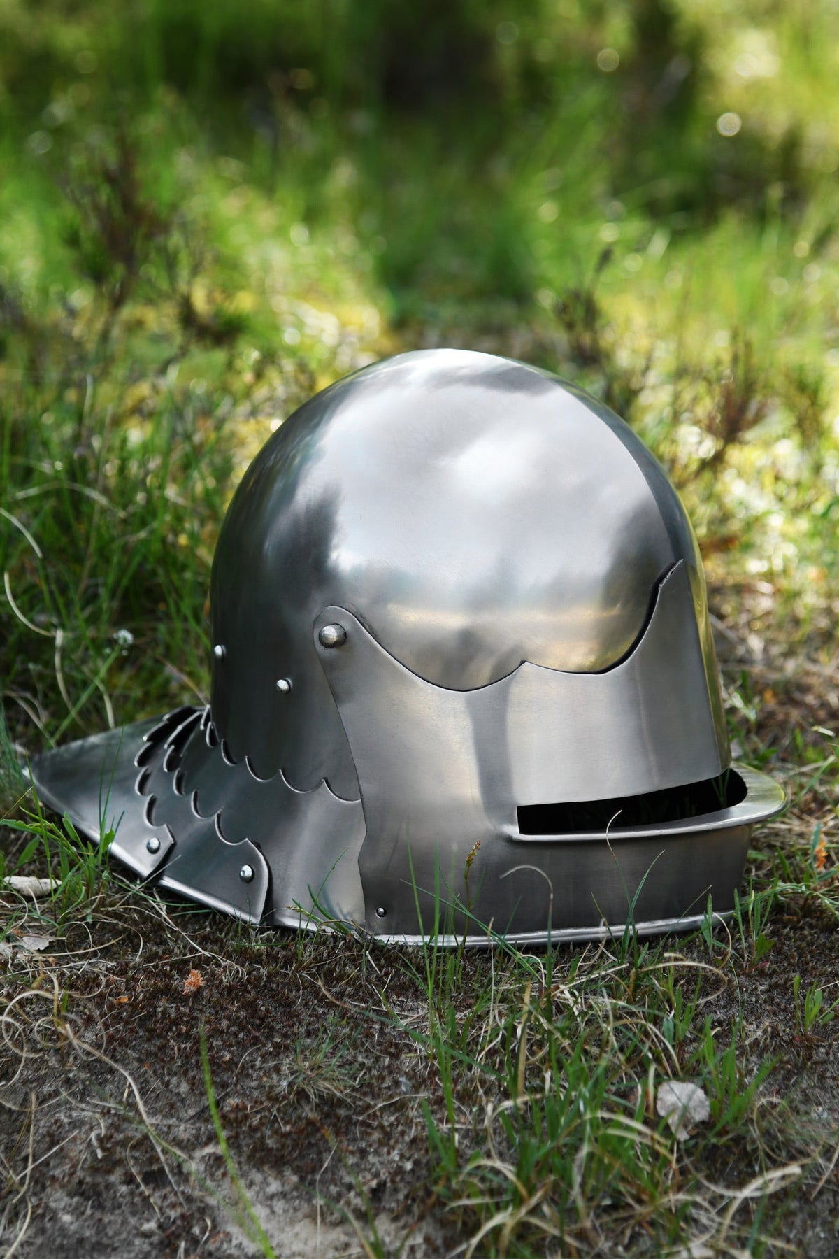 Sallet with visor 1480, 2 mm (battle-ready)