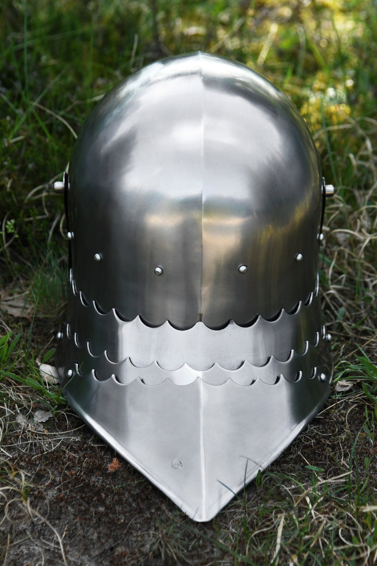 Sallet with visor 1480, 2 mm (battle-ready)