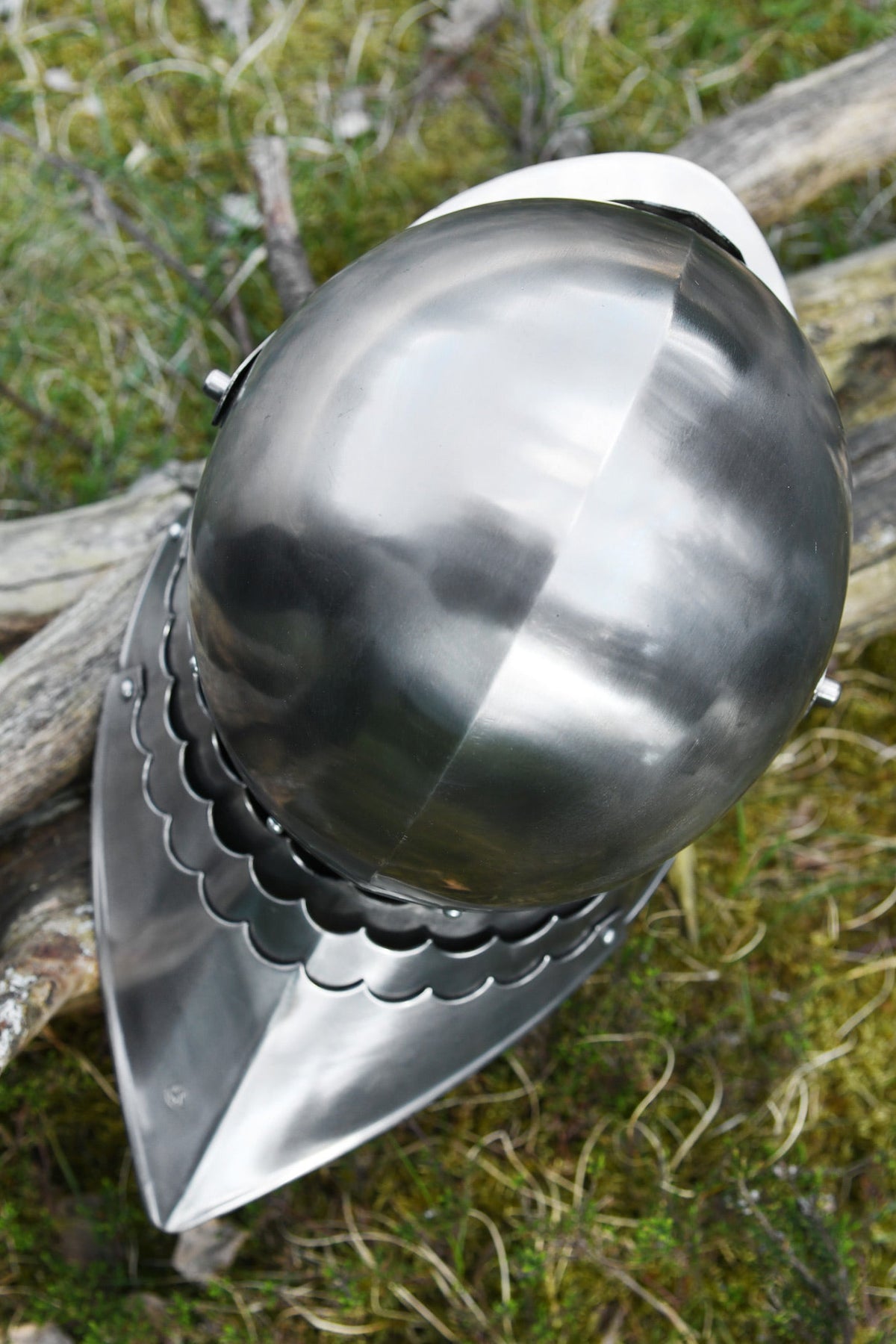 Sallet with visor 1480, 2 mm (battle-ready)