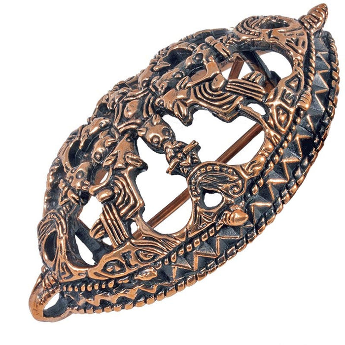 Tortoise brooch Borre style, bronze