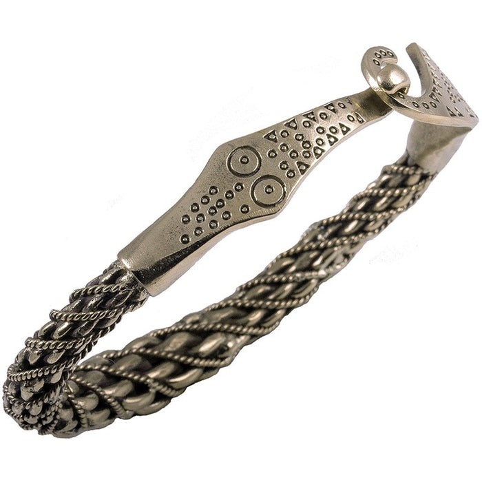 Snake head bracelet, bronze