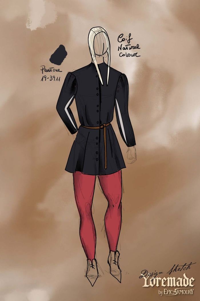 Overcoat, velvet, black