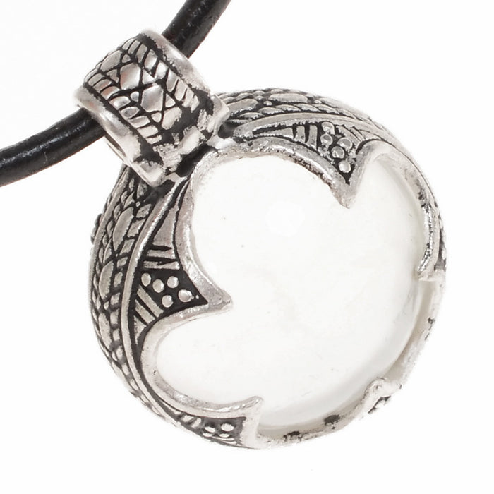 Viking pendant rock crystal Gotland, XS, silvered bronze