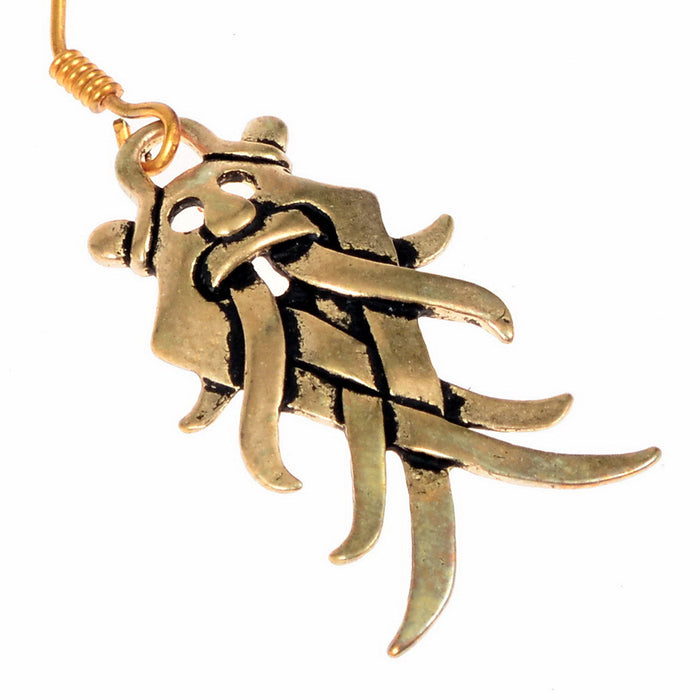 Viking Earrings Moesgaard-mask, bronze