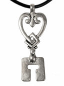 Viking key heart shape Sigtuna, silvered bronze