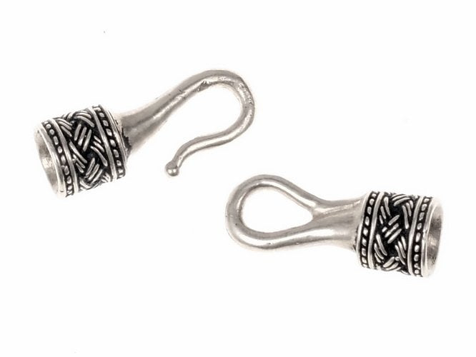 Viking necklace lock 3 mm, silvered bronze