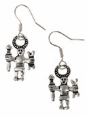 Viking earrings Odin from Uppland, silvered bronze