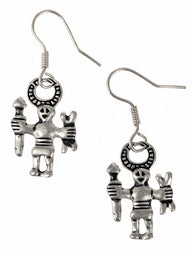 Viking earrings Odin from Uppland, silvered bronze
