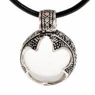 Viking pendant rock crystal Gotland, S, silvered bronze