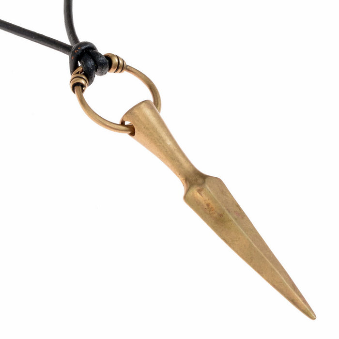 Viking pendant spearhead, silvered bronze