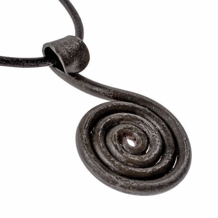 Forged Solsnurra solar spiral -amulet, iron