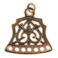 Viking pearl divider floral pattern, Latvia, bronze