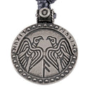 Odin-amulet with ravens and runes, tin