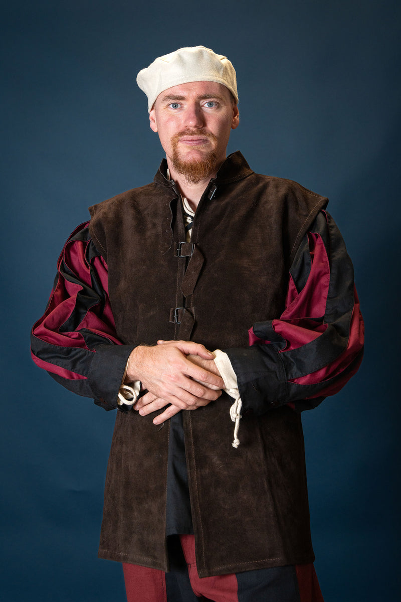 Chaleco de cuero Orthello, siglos XVI–XVII, marrón