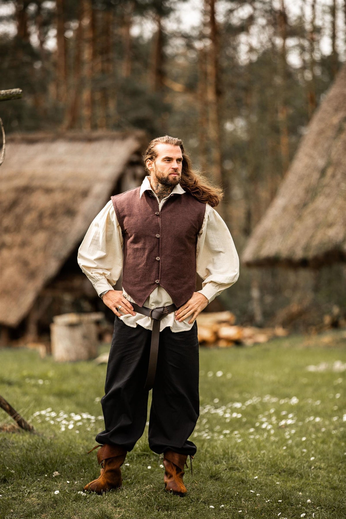 17th century sailor's vest, brown