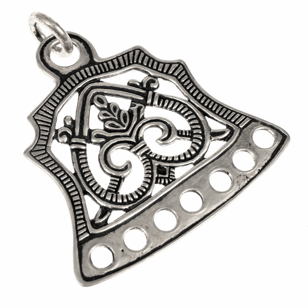 Viking pearl divider floral pattern, Latvia, bronze