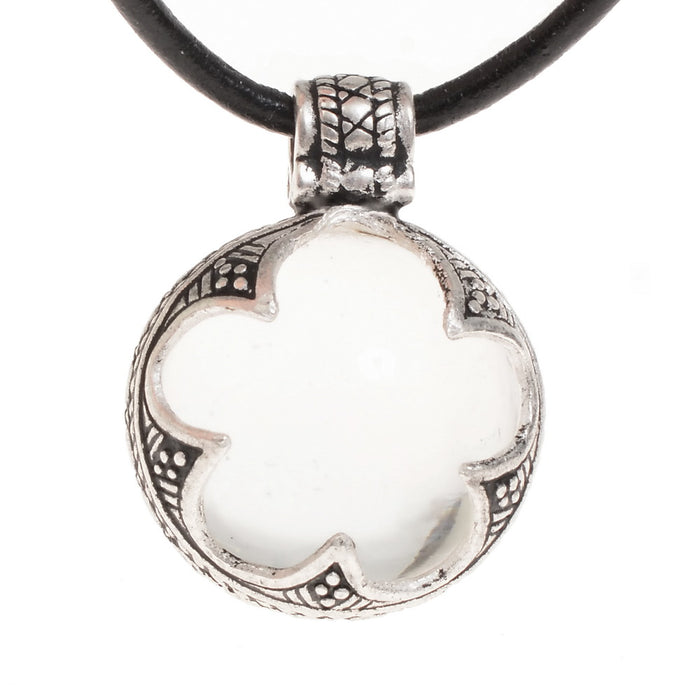 Viking pendant rock crystal Gotland, XS, silvered bronze