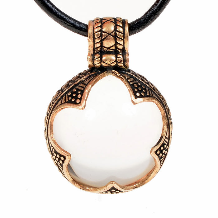 Viking pendant rock crystal Gotland, M, bronze