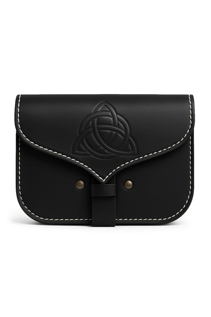 Celtic bag triquetra, black