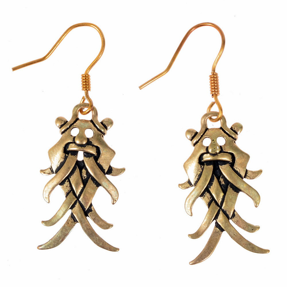Viking Earrings Moesgaard-mask, bronze