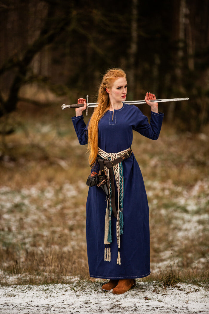 Viking jurk Borghild, blauw