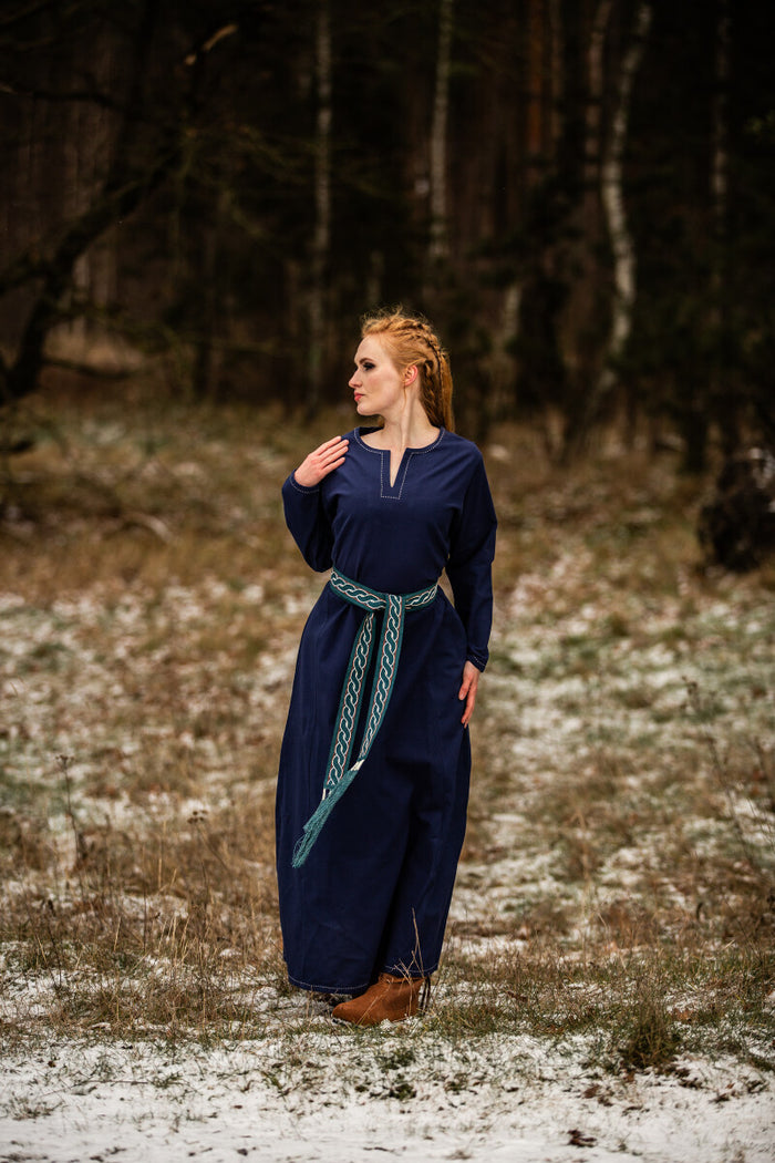Viking jurk Borghild, blauw