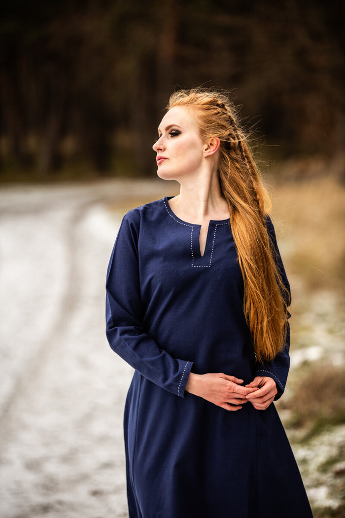 Viking jurk Borghild, blauw