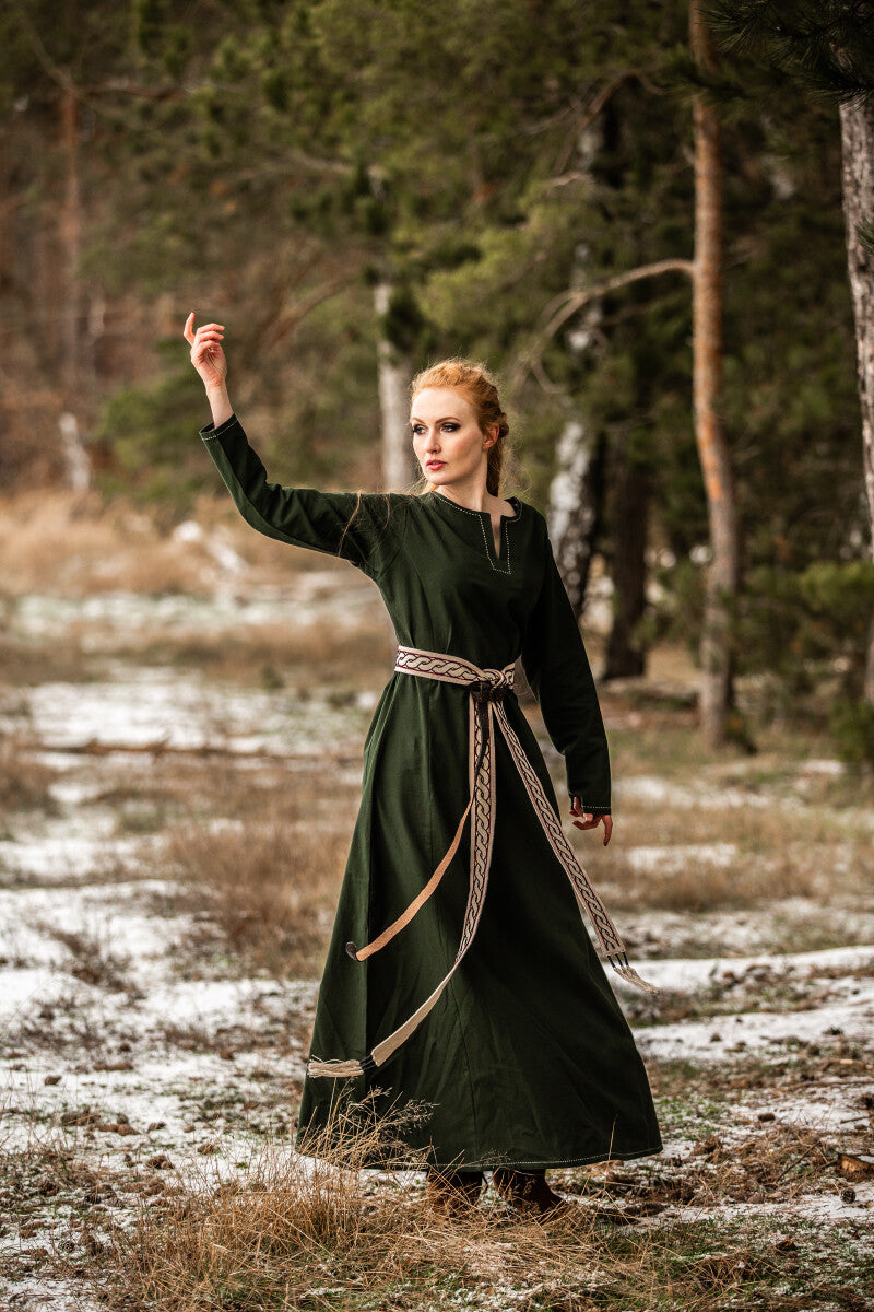 Viking jurk Borghild, groen