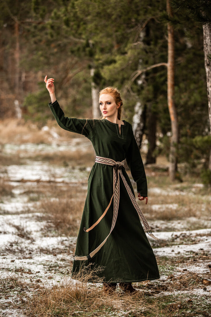 Viking jurk Borghild, groen