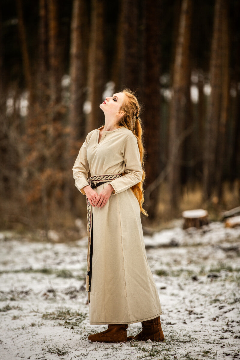Viking jurk Borghild, crème
