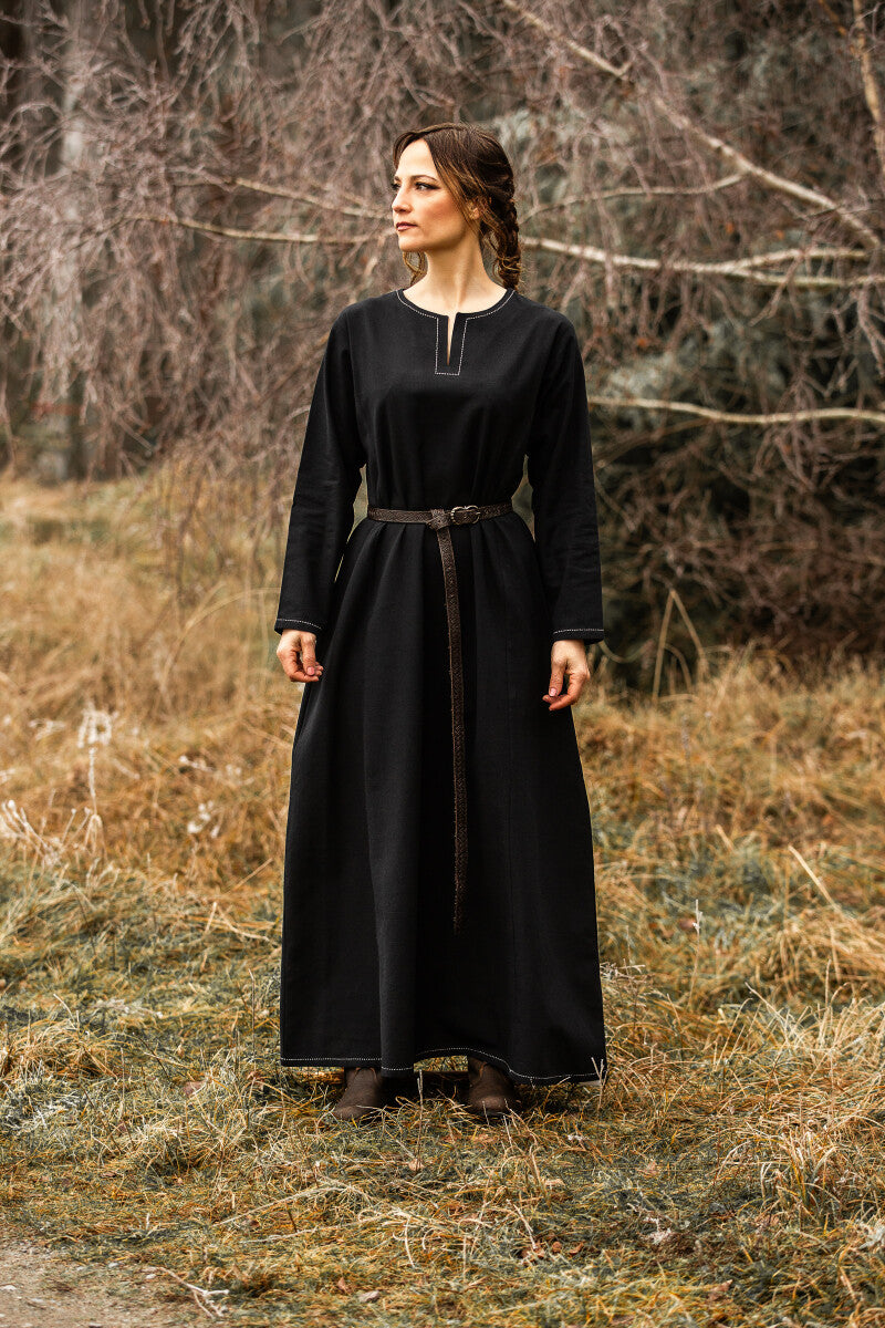 Viking dress Borghild, black
