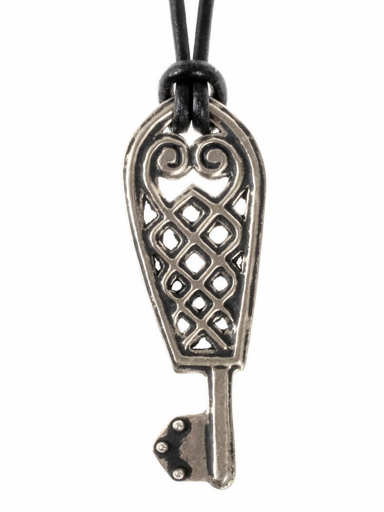 Small Viking key, silvered bronze