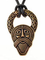 Woden head amulet Kingsworthy, 7th century, bronze