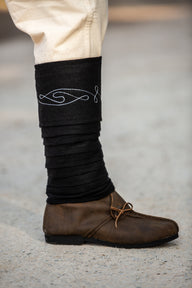 Leg wrappings Duco, black, wool mix
