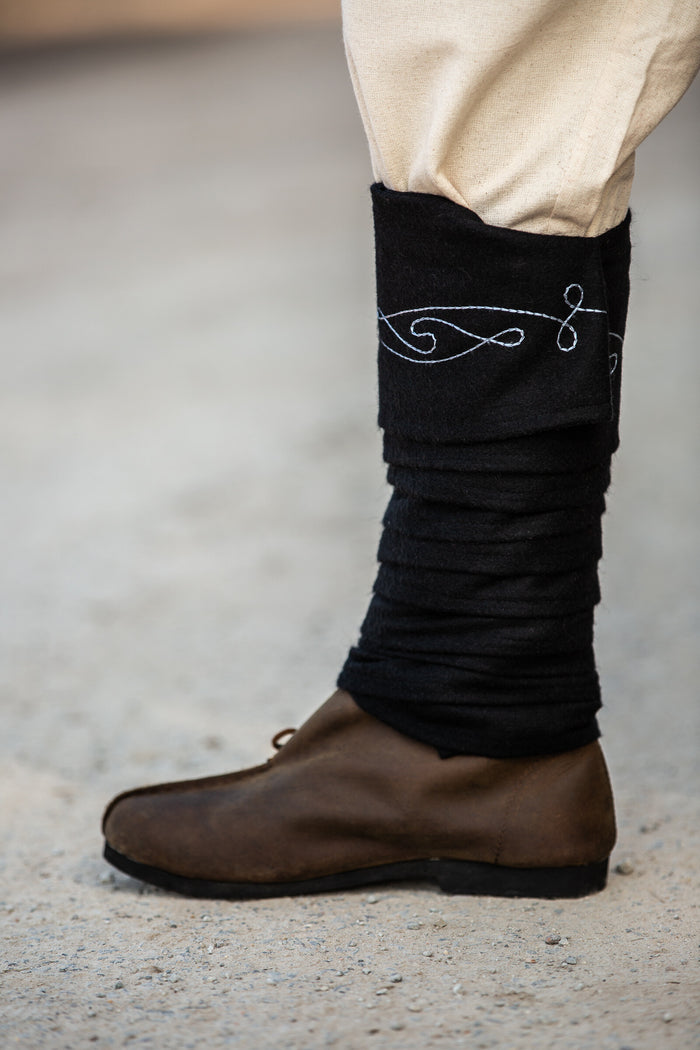 Leg wrappings Duco, black, wool mix