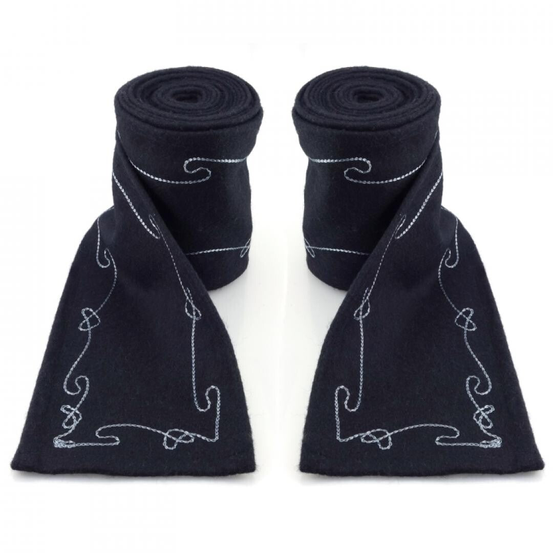 Leg wrappings Duco, black, wool mix