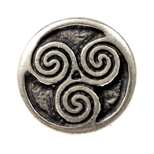 Decorative nail triple spiral (Celtic), brass